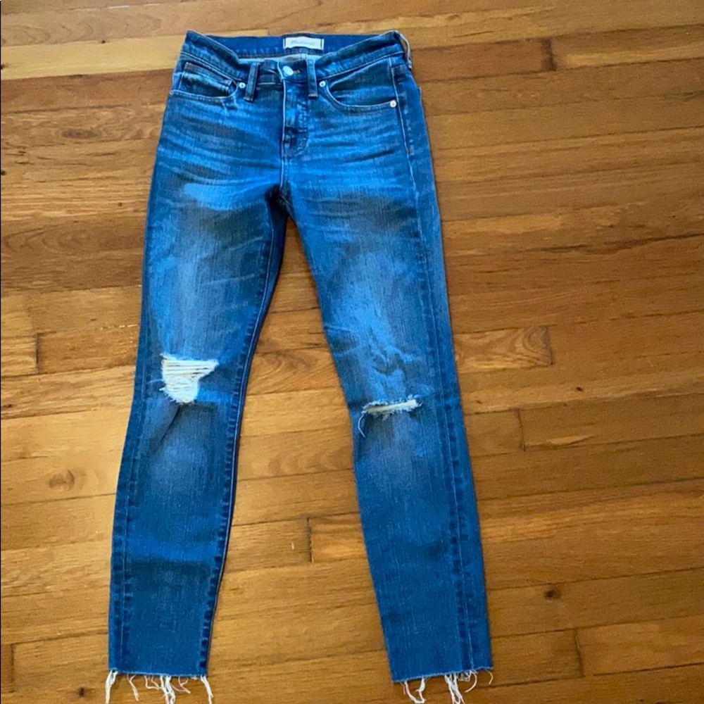 Madewell high rise skinny crop jeans